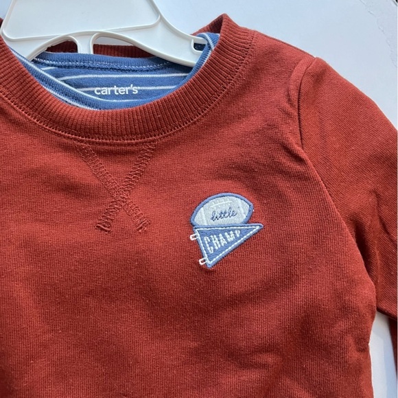 Carters • NWT Burgundy Football Little Champ 3 Piece Set - Picture 3 of 7